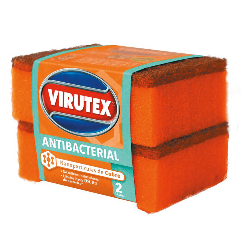 Esponja lisa cobre x2 virutex