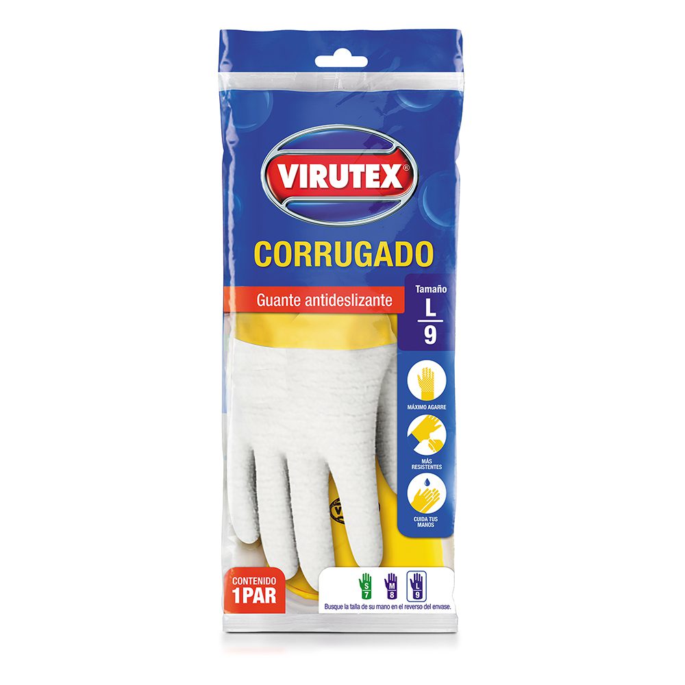 Guante virutex corrugado l clasica