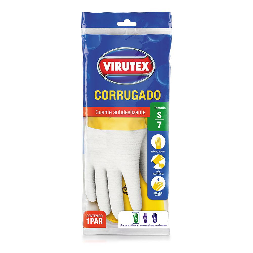 Guante virutex corrugado s clasica