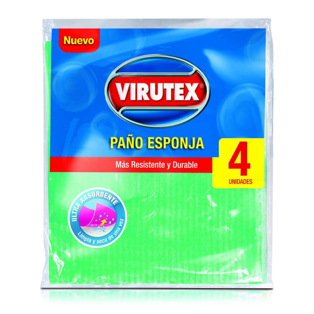 Paño esponja virutex x 4un