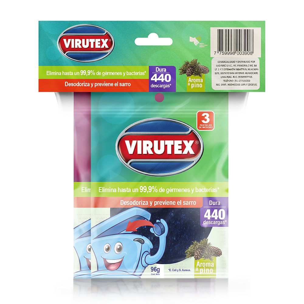 Pastilla baño x6 pino lavanda virutex