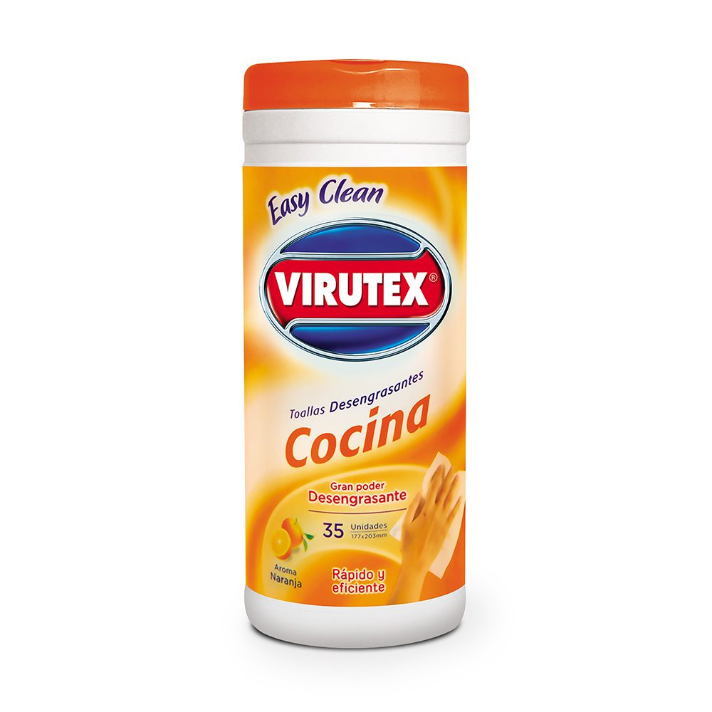 Toallas húmedas multiuso desengrasante x35 un naranja
